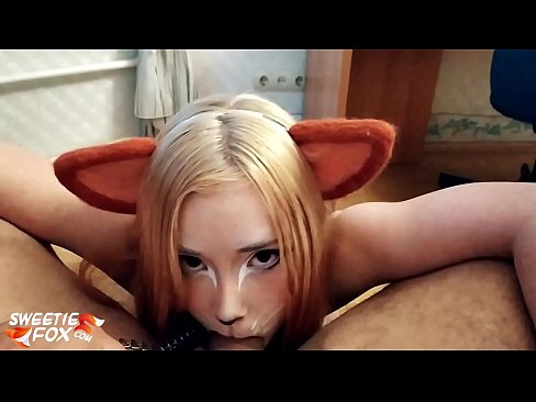 ❤️ Кіцуне ковтає член і кончить в рот ️ Чортове відео у нас ❌